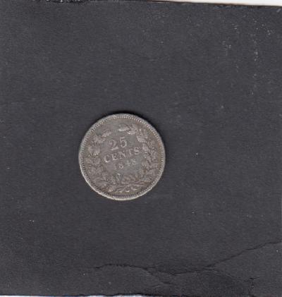 Beschrijving: 25 Cent WILLEM II